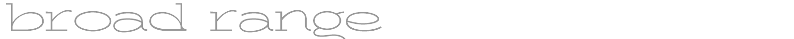 Broad Range font preview